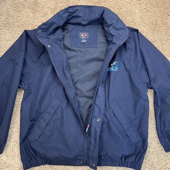 Vtg Line 7 Americas Cup Windbreaker Mens L Blue 2000 New Zealand Full Zip Jacket